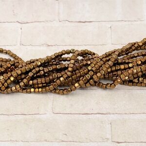 Bronze Hematite Cube Beads Stone Spacer Strand jewelry Making Supplies Craft